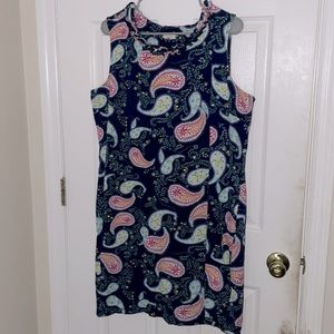 Sleeveless paisley dress